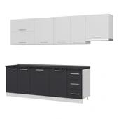 Minar 290 Cm Mutfak Dolabı Beyaz Antrasit 290-A7 thumbnail 4