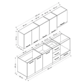 Minar 255 Cm Mutfak Dolabı Beyaz 255-B5 thumbnail 8