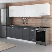 Minar 290 Cm Mutfak Dolabı Beyaz Antrasit 290-A7 thumbnail 5