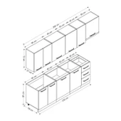Minar 290 Cm Mutfak Dolabı Beyaz 290-B4 thumbnail 8