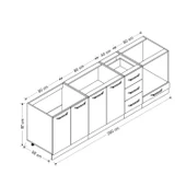 Minar 260 Cm Mutfak Dolabı Beyaz 260-B3 thumbnail 8