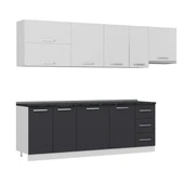 Minar 290 Cm Mutfak Dolabı Beyaz Antrasit 290-A7 thumbnail 3