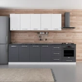 Minar 285 Cm Mutfak Dolabı Beyaz Antrasit 285-A6 - 1