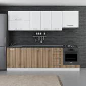 Minar 260 Cm Mutfak Dolabı Beyaz Dore 260-D5 thumbnail 1