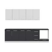 Minar 285 Cm Mutfak Dolabı Beyaz Antrasit 285-A6 - 2