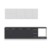 Minar 290 Cm Mutfak Dolabı Beyaz Antrasit 290-A6 thumbnail 2