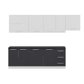 Minar 290 Cm Mutfak Dolabı Beyaz Antrasit 290-A7 thumbnail 2