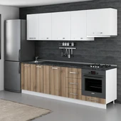 Minar 255 Cm Mutfak Dolabı Beyaz Dore 255-D5 thumbnail 5