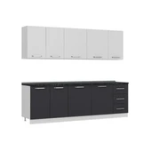 Minar 255 Cm Mutfak Dolabı Beyaz Antrasit 255-A1 thumbnail 3