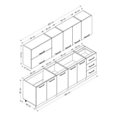 Minar 265 Cm Mutfak Dolabı Beyaz 265-B2 thumbnail 8