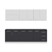 Minar 265 Cm Mutfak Dolabı Beyaz Antrasit 265-A2 thumbnail 2