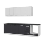 Minar 290 Cm Mutfak Dolabı Beyaz Antrasit 290-A3 thumbnail 4