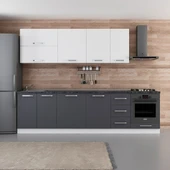 Minar 290 Cm Mutfak Dolabı Beyaz Antrasit 290-A6 thumbnail 1