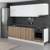 Minar 265 Cm Mutfak Dolabı Beyaz Dore 265-D8 thumbnail 5