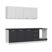 Minar 260 Cm Mutfak Dolabı Beyaz Antrasit 260-A6 - 3