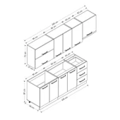 Minar 265 Cm Mutfak Dolabı Beyaz 265-B7 thumbnail 8