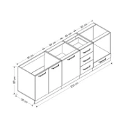Minar 255 Cm Mutfak Dolabı Beyaz 255-B3 thumbnail 8