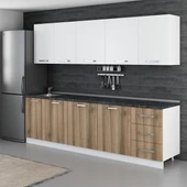 Minar 270 Cm Mutfak Dolabı Beyaz Dore 270-D2 thumbnail 5