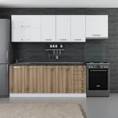 Minar 260 Cm Mutfak Dolabı Beyaz Dore 260-D4 thumbnail 1