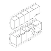 Minar 260 Cm Mutfak Dolabı Beyaz 260-B8 thumbnail 8