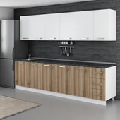 Minar 290 Cm Mutfak Dolabı Beyaz Dore 290-D2 - 5