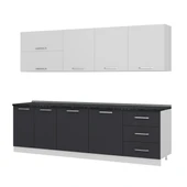 Minar 270 Cm Mutfak Dolabı Beyaz Antrasit 270-A1 thumbnail 4