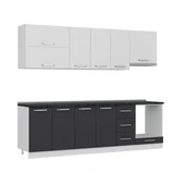 Minar 260 Cm Mutfak Dolabı Beyaz Antrasit 260-A5 thumbnail 3