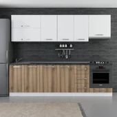 Minar 270 Cm Mutfak Dolabı Beyaz Dore 270-D8 thumbnail 1