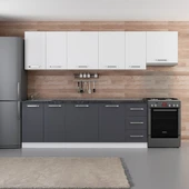 Minar 290 Cm Mutfak Dolabı Beyaz Antrasit 290-A4 thumbnail 1