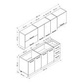 Minar 260 Cm Mutfak Dolabı Beyaz 260-B4 thumbnail 8