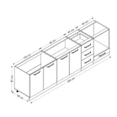 Minar 295 Cm Mutfak Dolabı Beyaz 295-B3 thumbnail 8