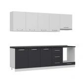 Minar 260 Cm Mutfak Dolabı Beyaz Antrasit 260-A8 thumbnail 3