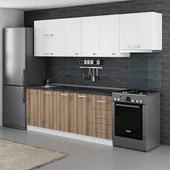 Minar 260 Cm Mutfak Dolabı Beyaz Dore 260-D4 thumbnail 5