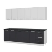 Minar 265 Cm Mutfak Dolabı Beyaz Antrasit 265-A1 thumbnail 4