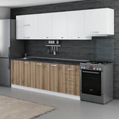 Minar 300 Cm Mutfak Dolabı Beyaz Dore 300-D8 thumbnail 5