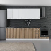 Minar 290 Cm Mutfak Dolabı Beyaz Dore 290-D3 - 1