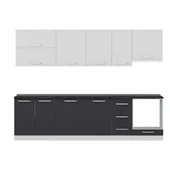 Minar 290 Cm Mutfak Dolabı Beyaz Antrasit 290-A8 thumbnail 2