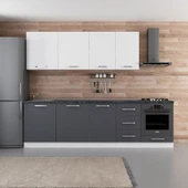 Minar 275 Cm Mutfak Dolabı Beyaz Antrasit 275-A6 thumbnail 1