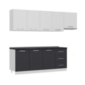 Minar 260 Cm Mutfak Dolabı Beyaz Antrasit 260-A7 thumbnail 3