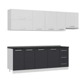 Minar 280 Cm Mutfak Dolabı Beyaz Antrasit 280-A7 thumbnail 3