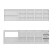 Minar 280 Cm Mutfak Dolabı Beyaz Antrasit 280-A1 thumbnail 7