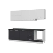 Minar 255 Cm Mutfak Dolabı Beyaz Antrasit 255-A8 thumbnail 4