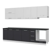 Minar 290 Cm Mutfak Dolabı Beyaz Antrasit 290-A8 thumbnail 4