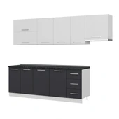 Minar 280 Cm Mutfak Dolabı Beyaz Antrasit 280-A7 thumbnail 4