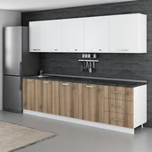 Minar 280 Cm Mutfak Dolabı Beyaz Dore 280-D2 - 5