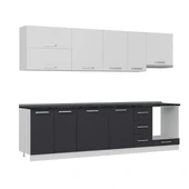 Minar 290 Cm Mutfak Dolabı Beyaz Antrasit 290-A8 thumbnail 3