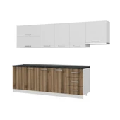 Minar 300 Cm Mutfak Dolabı Beyaz Dore 300-D8 thumbnail 4