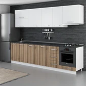 Minar 290 Cm Mutfak Dolabı Beyaz Dore 290-D8 thumbnail 5