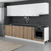 Minar 300 Cm Mutfak Dolabı Beyaz Dore 300-D12 thumbnail 5