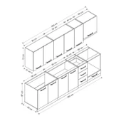 Minar 280 Cm Mutfak Dolabı Beyaz Dore 280-D11 thumbnail 8